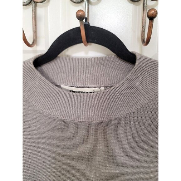 Pronto Uomo Gray Crewneck Sweater XXL Long Sleeve Men's Casual Knitwear - Picture 6 of 14